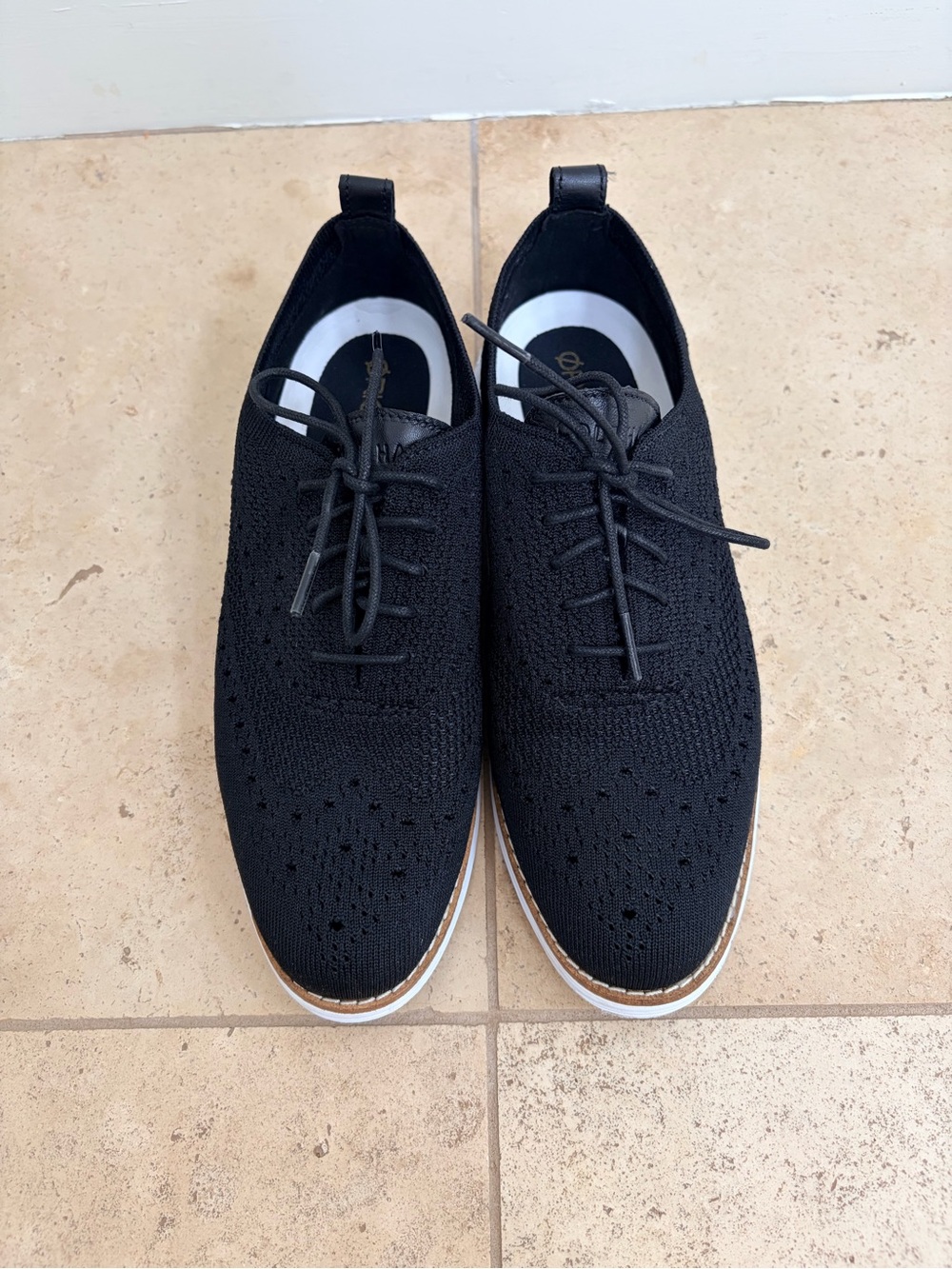 Cole Haan Women’s Originalgrand Stitchlite Wingtip Oxford, Black, 8M